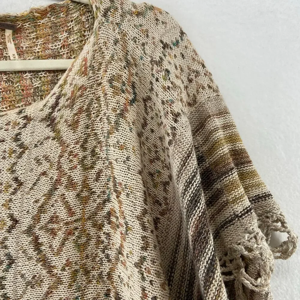 Free People Casablanca Cape Poncho Size Medium - Picture 6 of 6